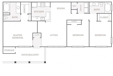 3 Bedroom, 2 Bathroom, 1461Sft at The Columns at Coldbrook Station, Port Wentworth, Georgia